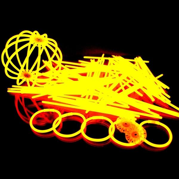 Produktbild Knicklichter 100 in ORANGE inkl. hochflexiblen TopFlex Verbindern (100 Stk.)