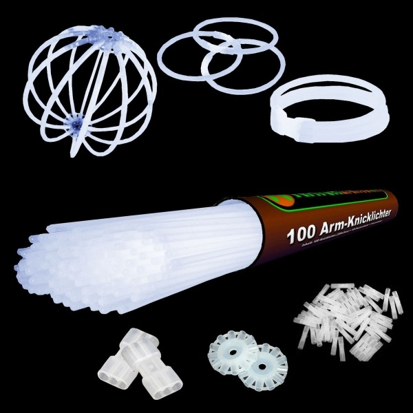 Actual product image Knicklichter 100 arm bend lights in COLD WHITE incl. highly flexible TopFlex connectors
