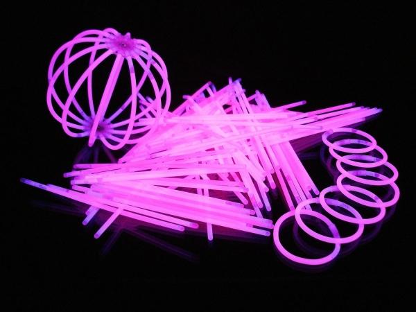 Actual product image Knicklichter 100 arm bend lights in PINK incl. highly flexible TopFlex connectors (100 Piece)