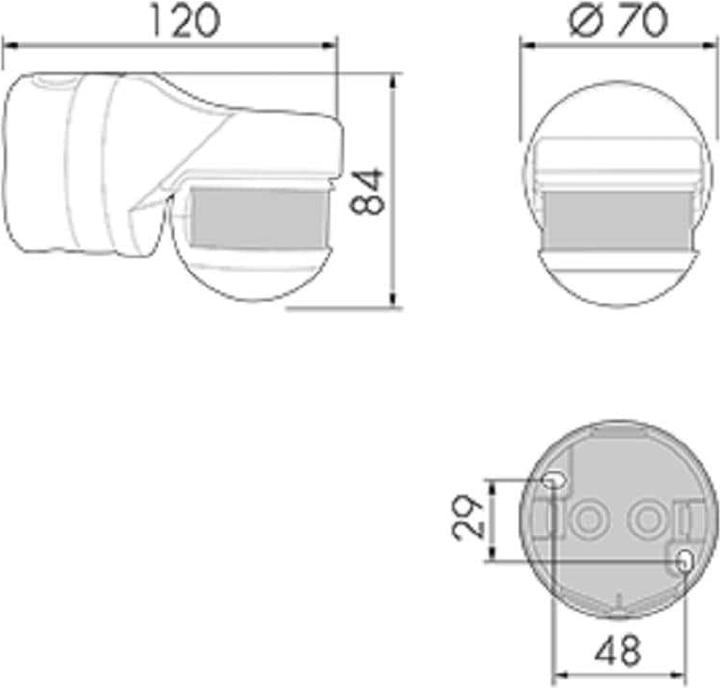 Produktbild Swisslux Bewegungsmelder digitalSTROM Effekt 230° Aufputz (21 m)