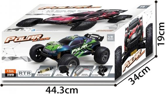 Produktbild S-idee RC Monstertruck 1:8 Auto mit 2 Akkus 2,4 GHz 45 km/h schnell proportional wassergeschützt S10423