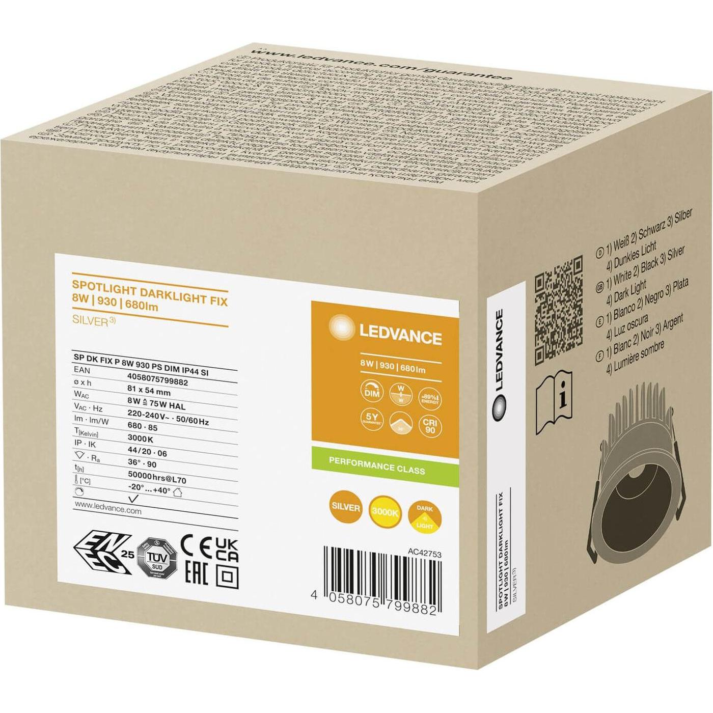 Thumbnail - Ledvance, Wandleuchte + Deckenleuchte, LED-Einbaustrahler (680 lm)