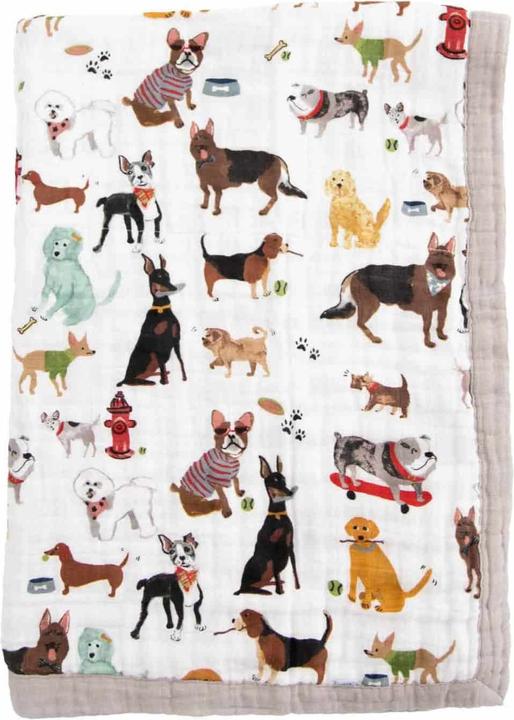Immagine prodotto little unicorn Coperta per bambini in mussola di cotone - Woof (120 x 120 cm)