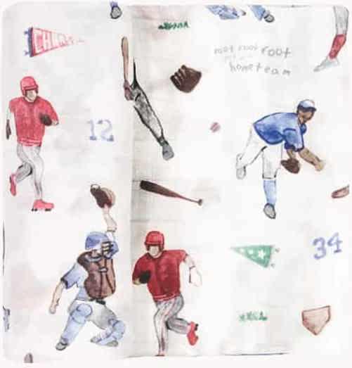 Produktbild little unicorn Deluxe Muslin Swaddle Single - Home Run (120 cm, 120 cm)