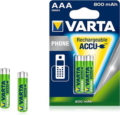 Image du produit Varta Recharger le téléphone d'Accu (2 pcs, AAA, 800 mAh)