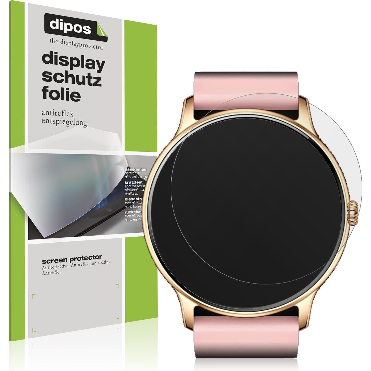 Dipos Displayschutzfolie Antireflex, Smartwatch Schutzfolie, Transparent