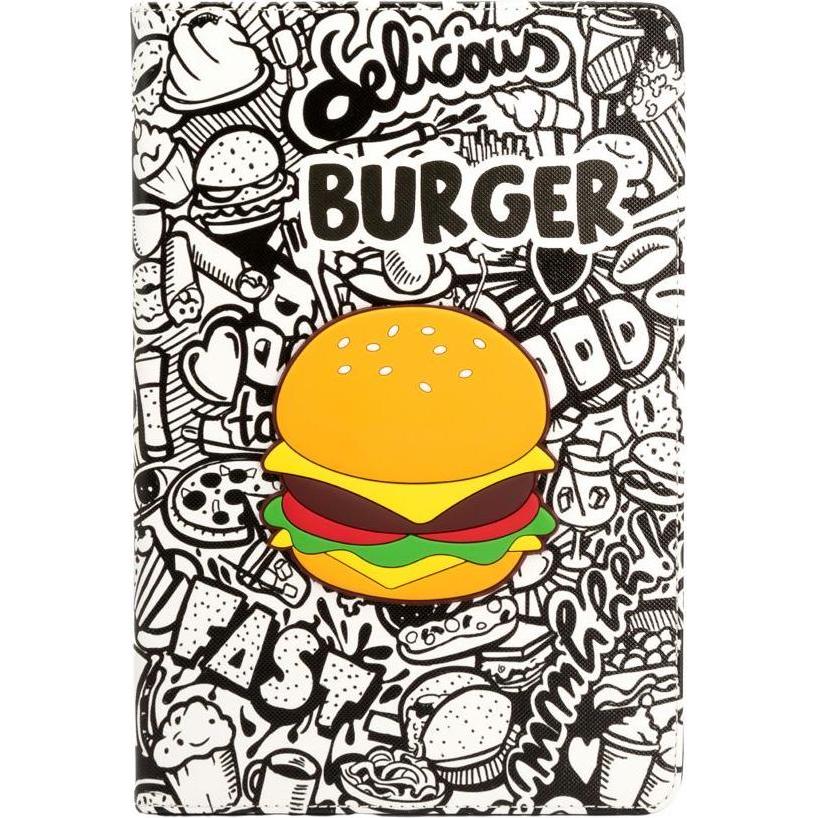 iLike Custodia per tablet iPad 10.2 / 10.5 Design Burger (Apple iPad 2019 (7a generazione), Apple iPad 2020 (8a generazione), Apple iPad 2021 (9a gene