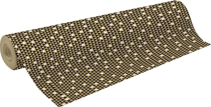 Schwarze Dreiecke und weisse Tannenbäume