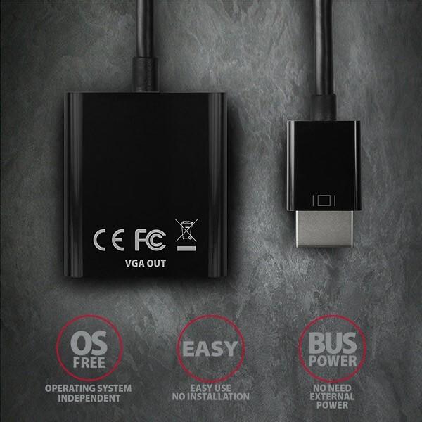 Produktbild Axagon HDMI (Typ A) — VGA (HDMI, VGA, 4.20 cm)