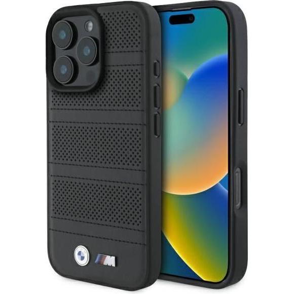 BMW BMHMP16X23PUSPK iPhone 16 Pro Max 6.9" czarny/black hardcase M Perforated And Stitched Line (Apple iPhone 16 Pro Max...