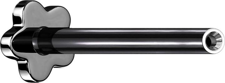 Actual product image Star Piercing Micro Threadless Labret Rod Flower black (Titanium, without brass)