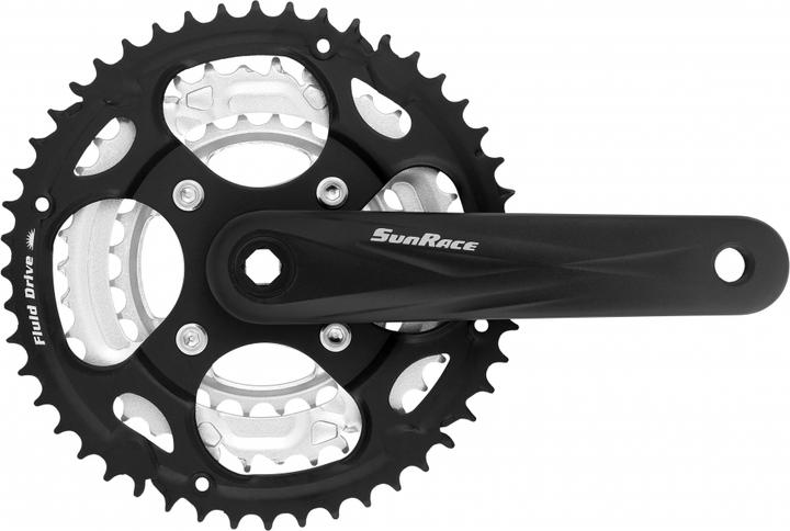 Actual product image SunRace Front chainring FCM300 48x38x28Z 170mm 6/7/8-speed with centre of gravity (170 mm)