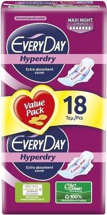 Produktbild Everyday Hyperdry Ultra Absorbent Night mit Flügeln 18 Stück (1 x)