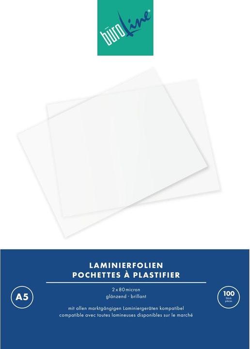 Produktbild BüroLine Laminier-Folien - Standard (A5, 100 Stück, 80 µm)