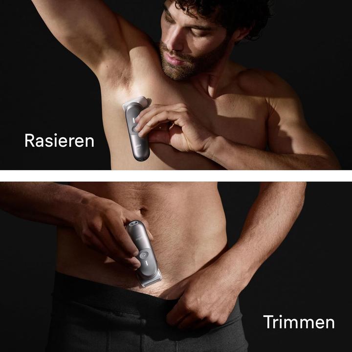 Actual product image Braun Bodygroomer Series 7 BG7555 8 Accessories Trimming Shaving Waterproof Grey