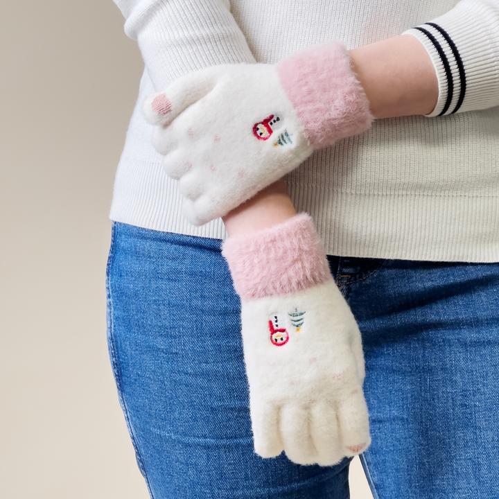 Produktbild Hurtel Schneemann-Winter-Touch-Handschuhe – weiss (One Size)