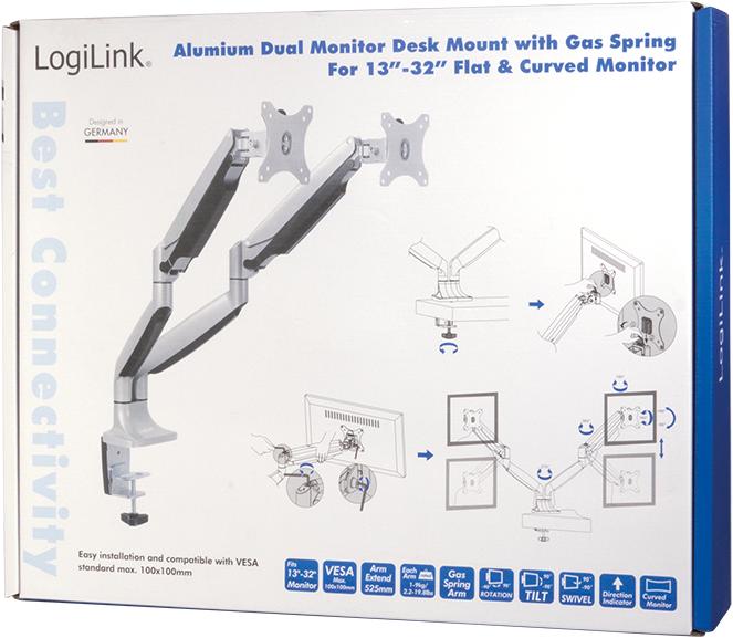 Image du produit LogiLink Support de bureau pour moniteur (Tables, 32", 9 kg)