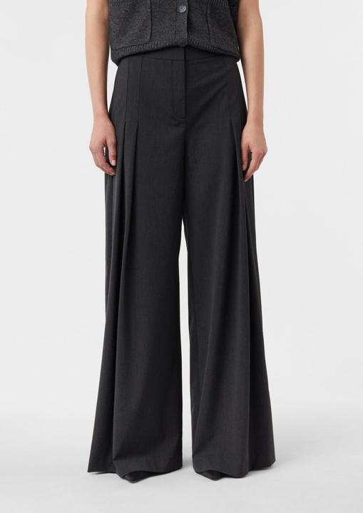 Produktbild Comma Hose Fliessende Wide-Leg-Hose mit Bundfalten (40)