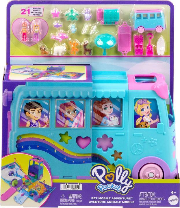 Image du produit Mattel Polly Mini - Τροχοσπιτο Με Ζωακια για 3+ ετών JCC22