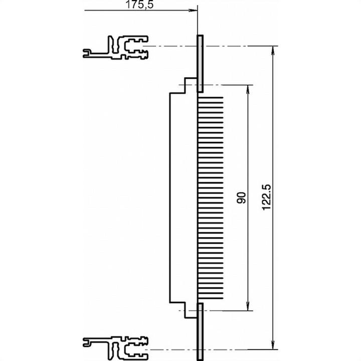 Produktbild Schroff Lochschiene für Steckverbinder nach EN 60603-2 (DIN 41612) - LOCHSCH.84H