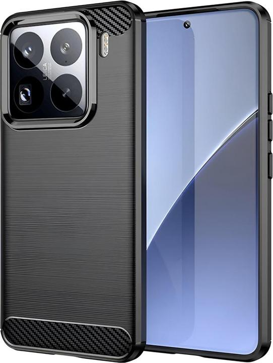 Techsuit - Carbon Silicone - Xiaomi 15 Pro - Black (Xiaomi 15 Pro)