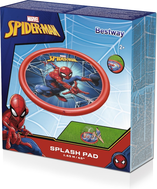 Bestway Inflatable Paddling Pool Mat with Fountain Spider-Man 165 cm 98792