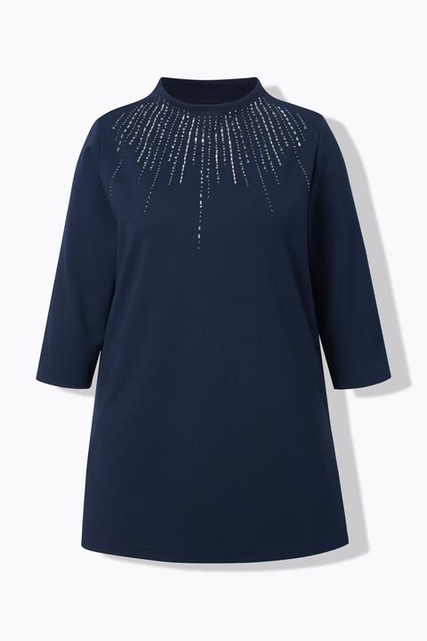 Actual product image Ulla Popken Rhinestone Turtleneck Sweatshirt (54)