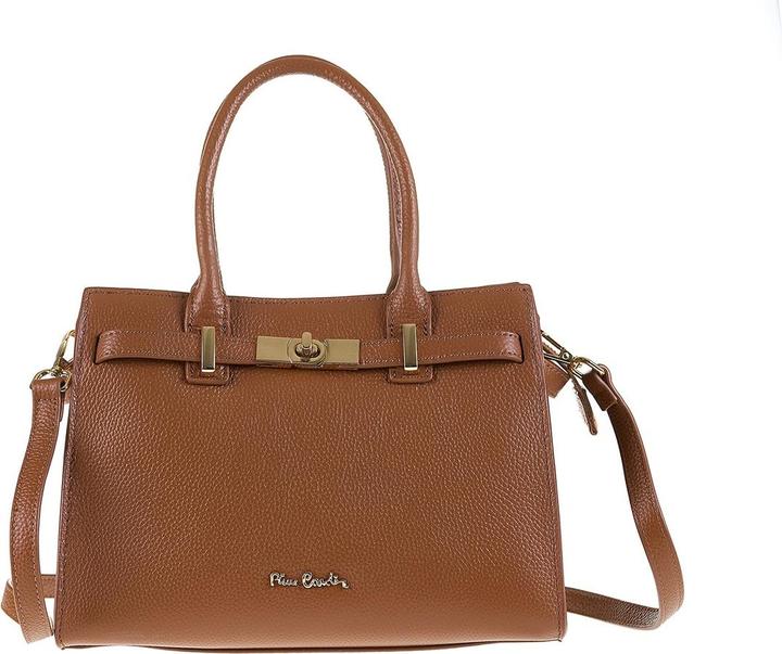 Actual product image Pierre Cardin Damenhandtasche Made In Italy - Modell Eirian Nova - 100% Leder - 27.0 X 20.5 X 10.0 Cm