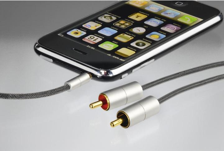 Actual product image Hama Connecting cable AluLine Klinkens (2 m, AUX cable, Cinch Cables)