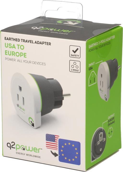 Produktbild Q2 Power Reiseadapter USA nach Europa
