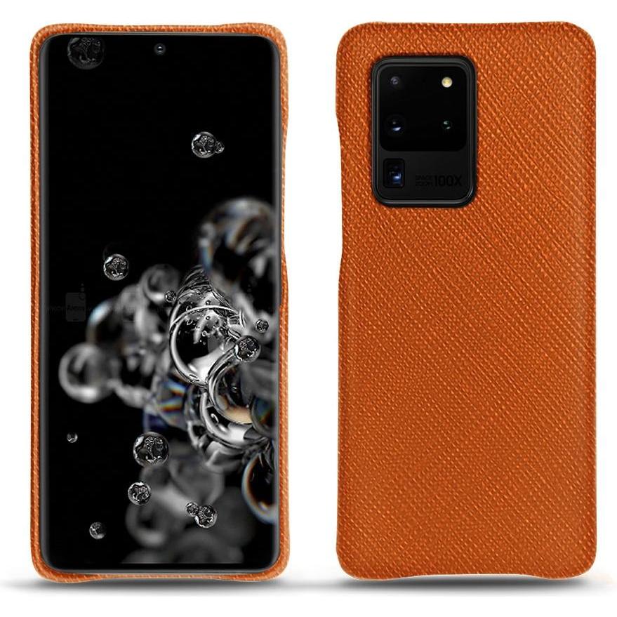 Noreve Lederschutzhülle (Samsung Galaxy S20 Ultra 5G), Smartphone Hülle, Orange