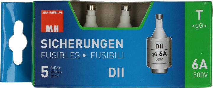 Produktbild Max Hauri Sicherung 6A träge 500V DT-II 5 Stk. (6 A)