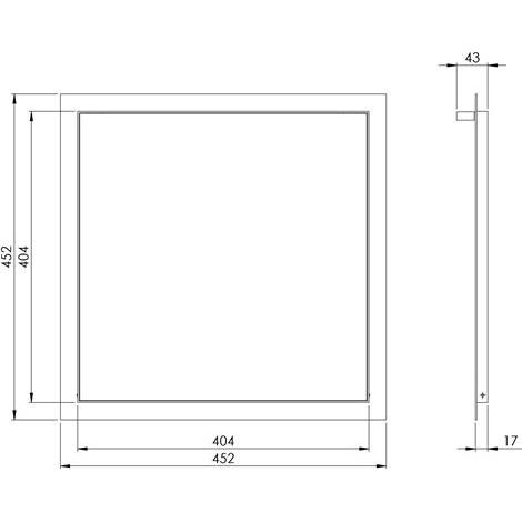 Thumbnail - Euro3plast, Belüftungssystem, REVISION DOOR FOR DRYWALL (400X400)