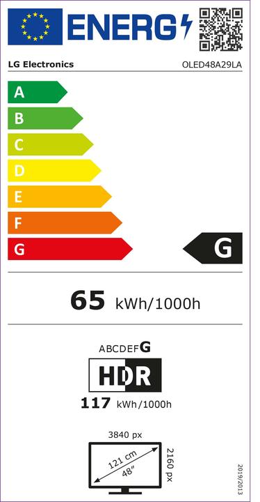 Energie-Label LG OLED48A29LA (48", OLED, 4K, 2022, EU)