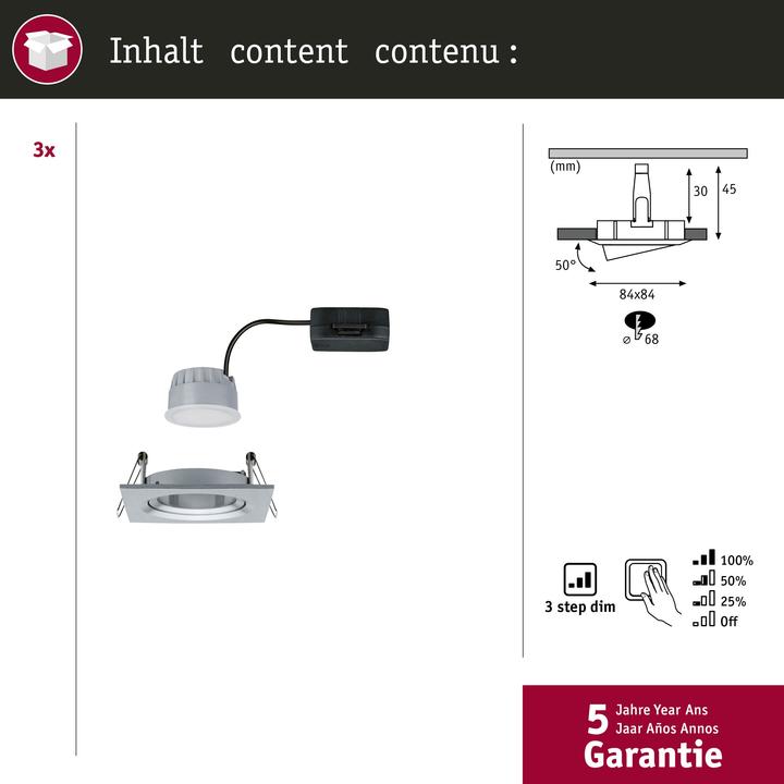 Produktbild Paulmann Einbauleuchte Nova Set (460 lm)