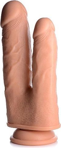 Curve Toys 8" Double Shot Liquid Silicone Double Penetration Dildo 10X w/Tu