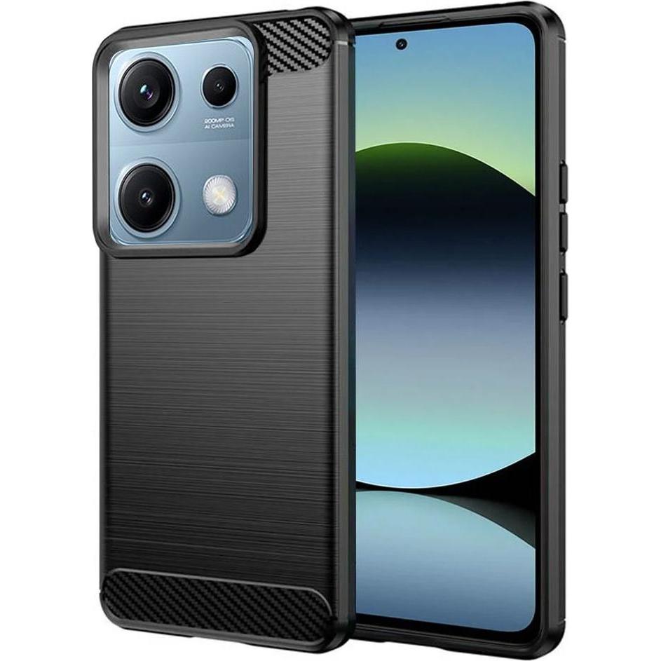 Techsuit - Carbon Silicone - Xiaomi Redmi Note 14S - Black (Xiaomi Redmi Note 14), Cover smartphone, Nero