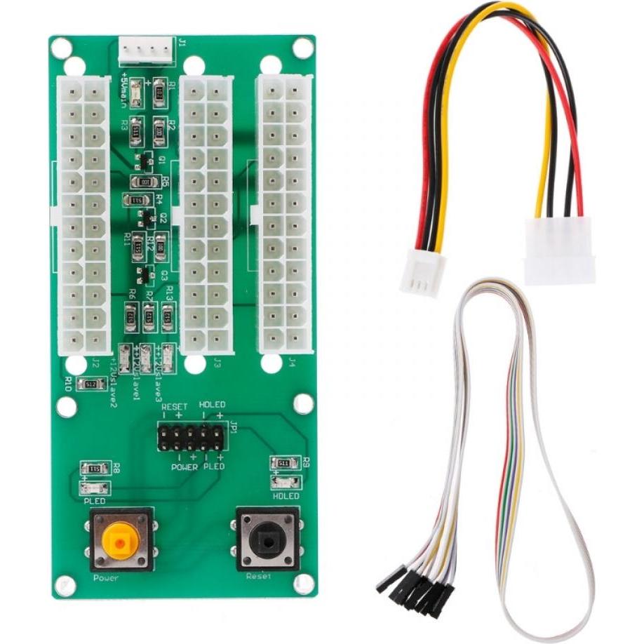 PowerGuard ATX 24-Pin Quad PSU Power Supply Netzteil Adapter, Interne Kabel (PC)