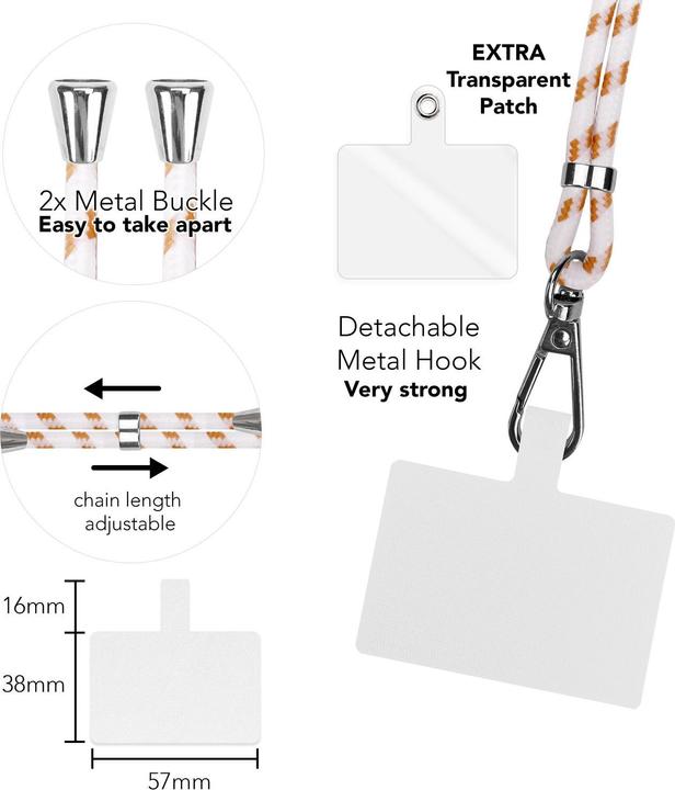 Produktbild Nalia Universal Handykette zum Umhängen mit Pad