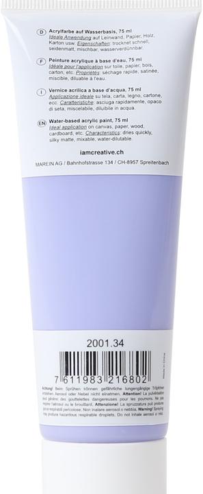 Actual product image I Am Creative Basic acrylic, water-based acrylic paint, 75 ml (75 ml)