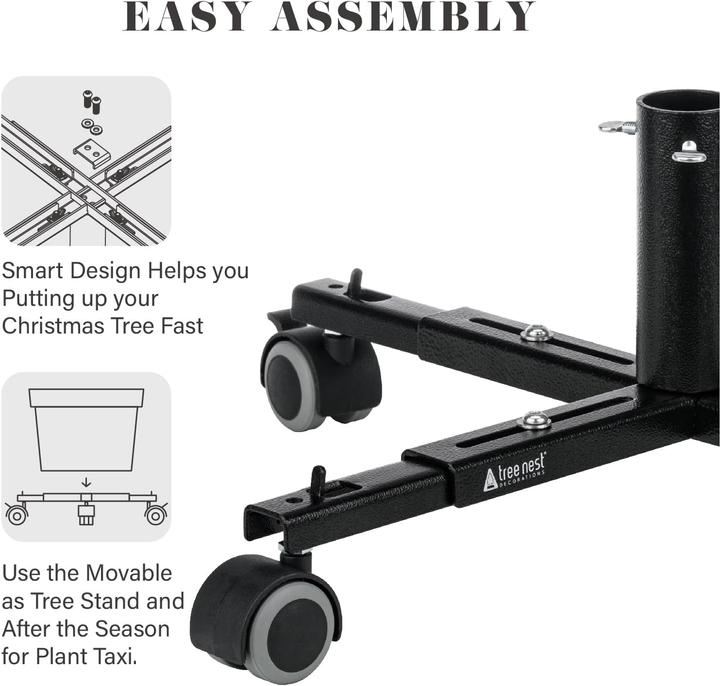 Image du produit Tree Nest Support pour sapin de Noël avec roues
