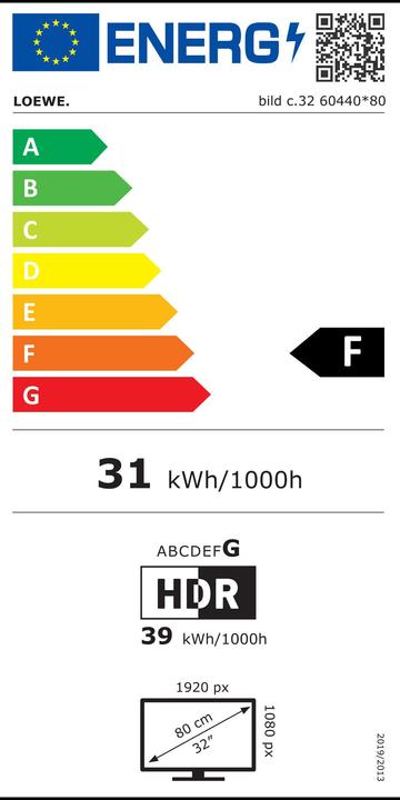 Energie-Label Loewe bild c.32 (32", LED, Full HD, 2022)