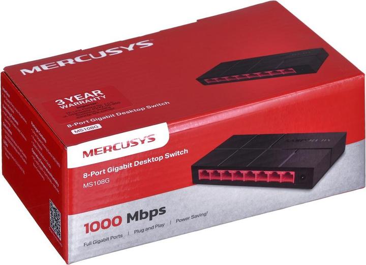 Immagine prodotto Mercusys Interruttore di rete MS108G Gigabit Ethernet non gestito (10/100/1000) (8 porte)