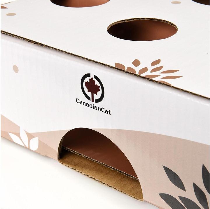 Actual product image CanadianCat Cat Strategy Game MagicBox, Brown-White (Intelligence toy cat)