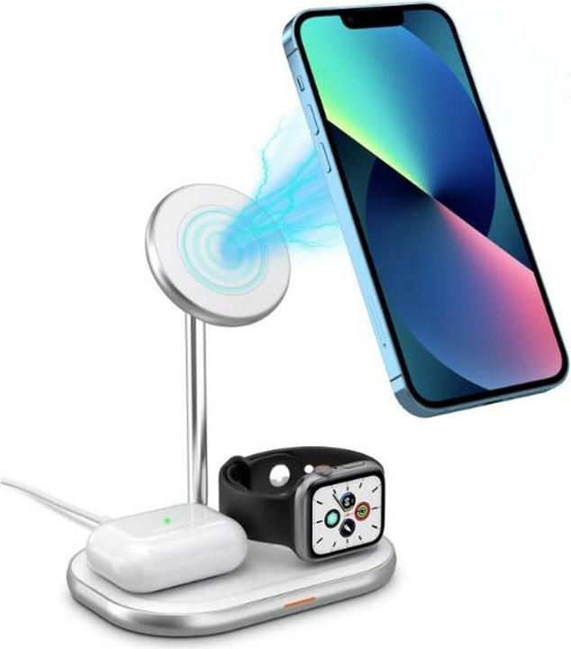 Actual product image Energizer Wireless charging station Mag Safe 15 W high quality aluminium Airpods iwatch ultra fast charging (15 W)