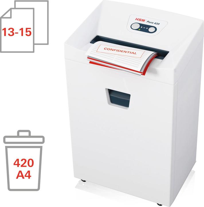 Produktbild HSM PURE 420 - Aktenvernichter (Partikelschnitt)