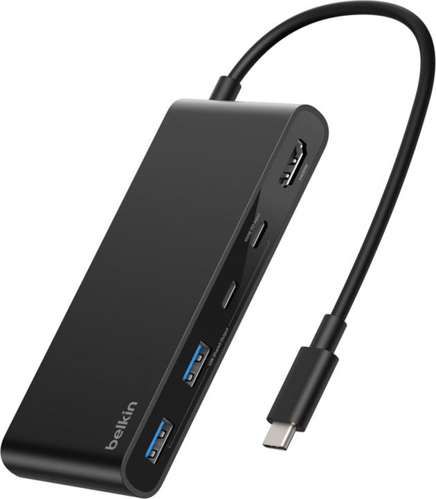 Actual product image Belkin CONNECT USB-C 7-in-1 mit Dual USB-C Ports,schw.AVC023hqBK (USB-C, 7 ports)