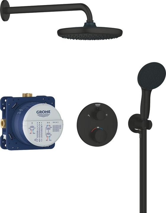 Grohe Precision Thermostat Unterputz-Duschsystem mit Vitalio Start 250 Kopfbrause und Vitalio Start 110 Ha