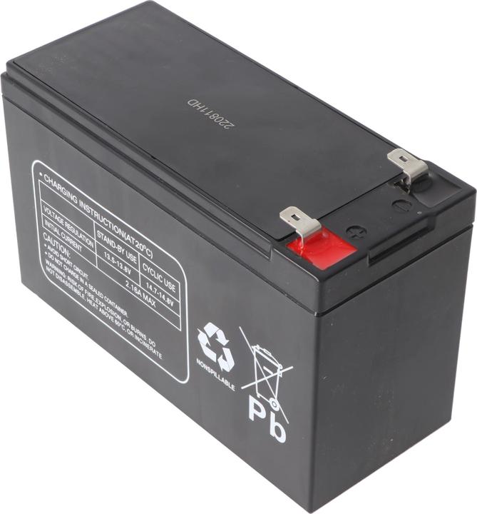 Actual product image Multipower MP7.2-12B Lead Battery PB with Faston Contacts 6.3mm, VDS G109009 (12 V, 7.20 Ah)