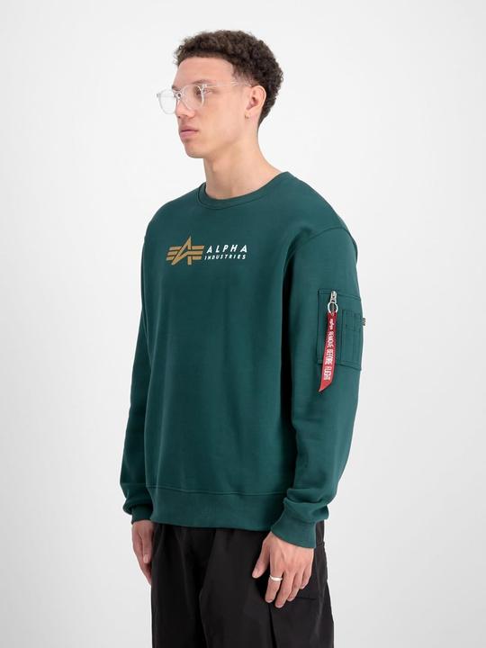 Produktbild Alpha Industries Heren Alpha Label sweatshirt, Force Green, L, Force Green, L (L)